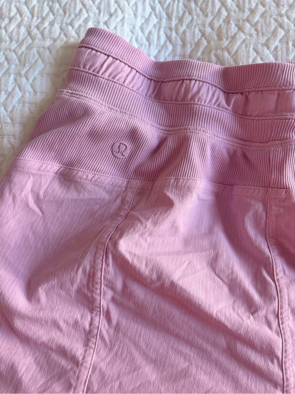 Women’s lululemon dance studio pink shorts with drawstring size 4